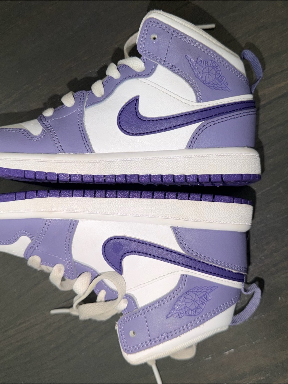 Nike Air Jordan 1 Mid Lavender & White 12.5 Little kids